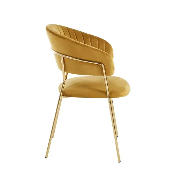 Krzesło tapicerowane curry nogi złoty K4-FX 2
